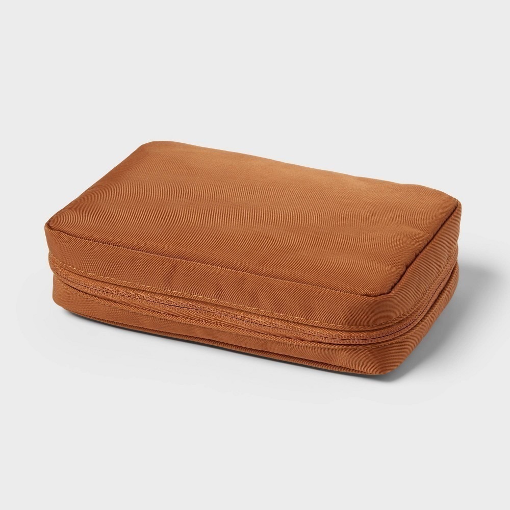 Brightroom Foldable Tech Organizer Pouch Brown NWT